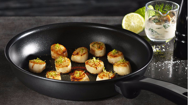 Braadpan met vis erin