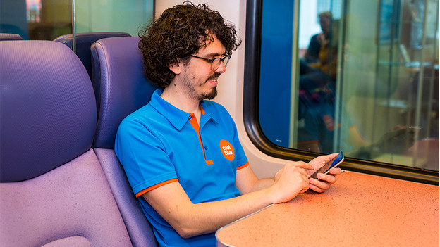 Snel internetten met 5G buiten trein