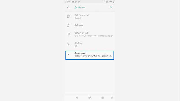 Android One instellingen geavanceerd