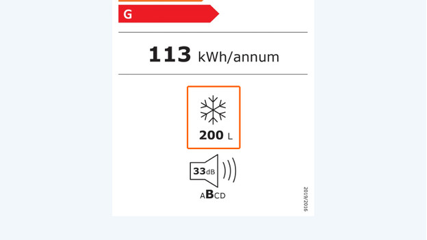 Compartiment de congélation sur le label énergétique