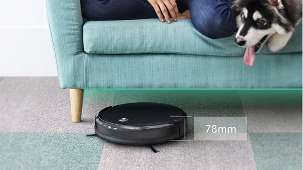 Under furniture with a robot vacuum