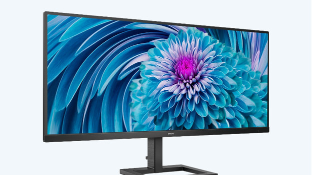 An ultrawide Philips monitor