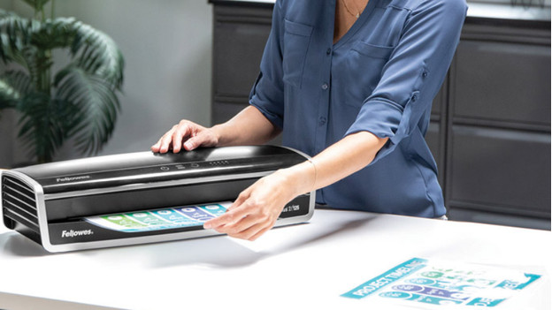 laminator in use