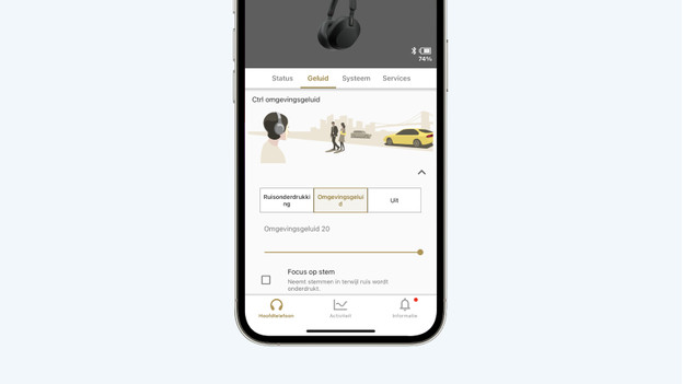 Sony Headphones app noise cancelling uit