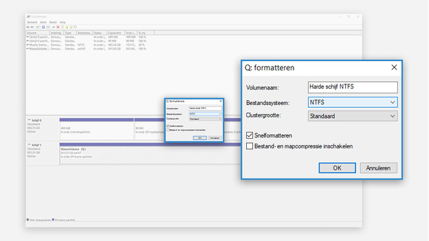 harde schijf formatteren of SSD formatteren in Windows