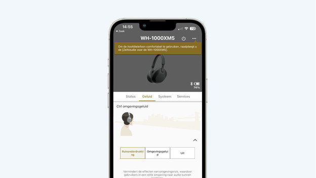 Sony Headphones app noise cancelling