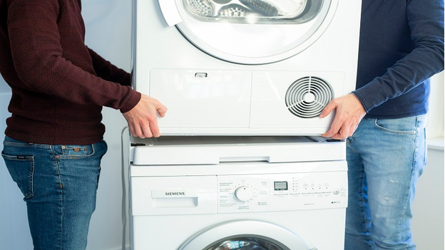 Droogkast op wasmachine