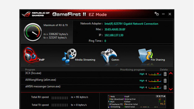 Logiciel de jeu ROG.