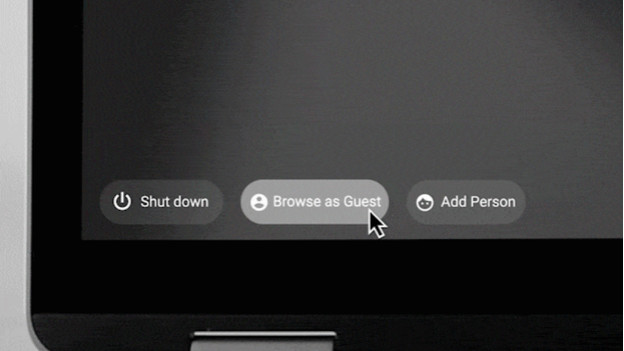 Mode Invité sur Chrome OS