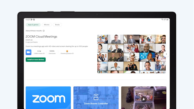 Download Zoom Cloud Meetings in Google Play Store