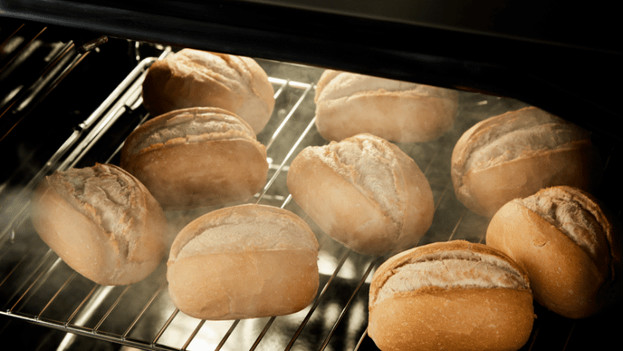 Broodjes in stoomoven