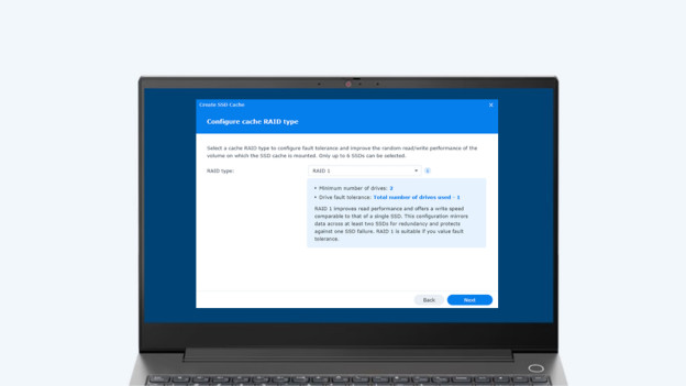 RAID selecteren synology ssd cache