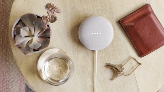 The Google Home out of the packaging