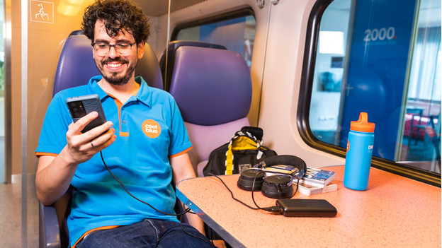 Power bank on the train