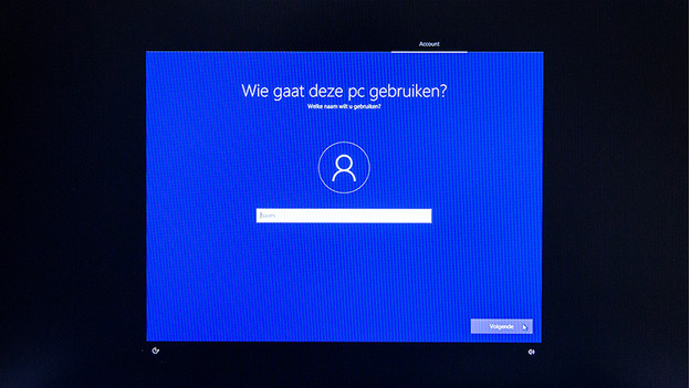 Aanmelden account Windows 10 setup. 