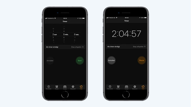 iPhone muziek timer