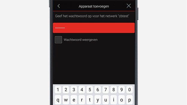 Stap 7: voer het wachtwoord van je netwerk in