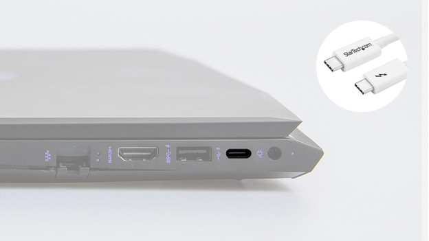 Connectez votre PC portable pour professionnels via le port USB-C ou Thunderbolt pour la connexion la plus rapide