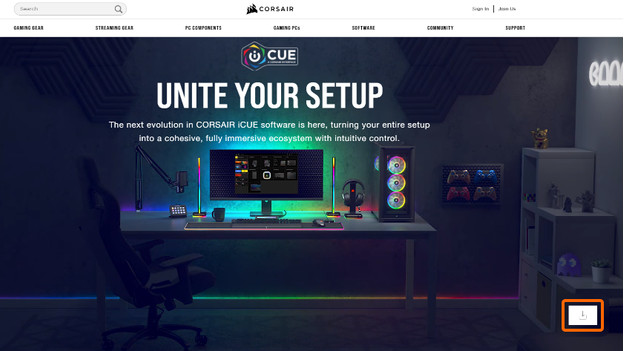 De Corsair ICUE software
