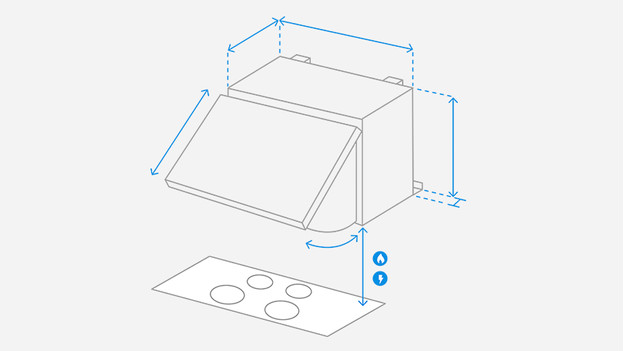 Dimensions de la hotte aspirante intégrée