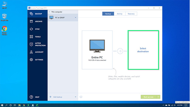 Make backups with NAS automatically