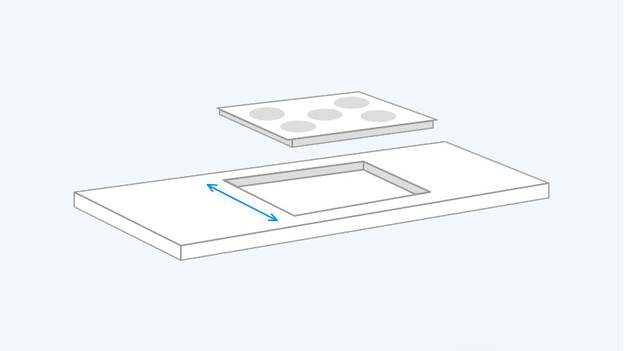 measuring cooktop cutout depth