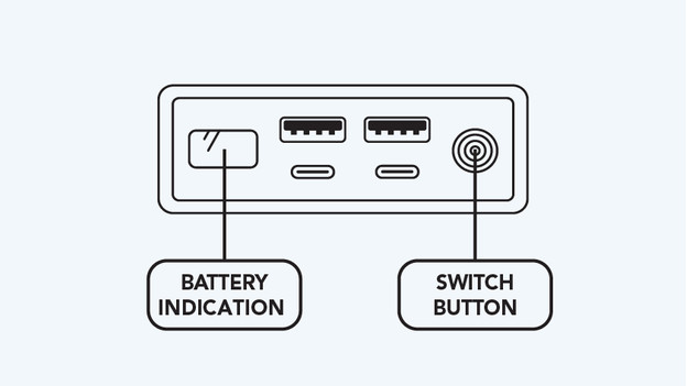 écran batterie externe BlueBuilt