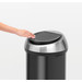 Brabantia Touch Bin 60L Matte Black Fingerprint-Proof + Trash Bags (120 units) detail