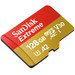 SanDisk MicroSDXC Extreme 128GB 160MB/s + SD Adapter bovenkant