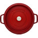 Staub Cocotte Ronde 26 cm Rouge Cerise dessous