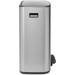 Brabantia Bo Poubelle à Pédale 60 Litres Inox Fingerprint Proof + Sacs Poubelle (120 pièces) côté droit