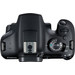 Canon EOS 2000D + EF-S 18-55mm f/3.5-5.6 DC III + EF 75-300mm f/4-5.6 DC III bovenkant