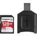 Kingston MLPR2/128GB – Kit Con Scheda SD 128GB Canvas React Plus E Lettore MobileLite Plus UHS-II (V90, 300MB/s) Per Video 4K/8K