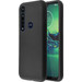 Azuri Motorola Moto G8 Plus Back Cover Siliconen Zwart voorkant