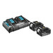 Makita LXT 18V 5.0Ah Battery (2x) + Fast Charger + Mbox front