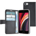 Azuri Wallet Apple iPhone SE 2 / 8 / 7 Book Case Zwart + Case Friendly Screenprotector 