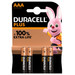 Duracell Alkaline Plus AAA batteries 4 units Main Image