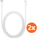 Apple Usb C naar Lightning Kabel 1m Kunststof Wit Duopack Main Image