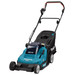 Makita DLM432CT2 + Makita DUR181Z incl. 5,0 Ah accu (4x) voorkant