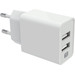 XtremeMac Oplader met 2 Usb A Poorten 12W Wit voorkant