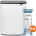 Brabantia Bo Touch Bin 2 x 30 Litres White + Sacs Poubelle (120 pièces) Main Image