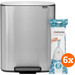 Brabantia Bo Pedal Bin 2x 30L Stainless Steel Fingerprint-Proof + Trash Bags (120 units) Main Image