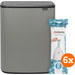 Brabantia Bo Touch Bin 2 x 30 Litres Mineral Concrete Grey + Sacs Poubelle (120 pièces) Main Image