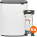 Brabantia Bo Touch Bin 60 Litres White + Sacs Poubelle (120 pièces) Main Image