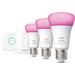Philips Hue White & Color Starter Pack E27 with 3 Lights + Dimmer + Bridge combined product