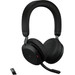 Jabra Evolve2 MS TEAMS 75 Casque de Bureau Sans Fil USB-A Noir Main Image