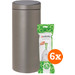 Brabantia Touch Bin 30 Litres Platinum + Sacs Poubelle (120 pièces) Main Image