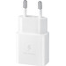 Samsung Chargeur Power Delivery 15 W Blanc + Câble USB-C Nylon Blanc 1,5 m côté droit