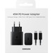 Samsung Super Fast Charging Chargeur 45 W + Câble USB-C 1,8 m Matière Synthétique Noir 