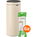 Brabantia Touch Bin 30L Soft Beige + Trash Bags (120 units) Main Image